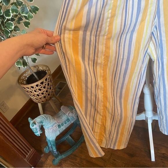 Umgee • Striped Smocked Jumpsuit Yellow, Blue & White • Size S • NWT - Picture 3 of 6